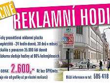 REKLAMA V CENTRU OLOMOUCE - NONSTOP 24 HODIN