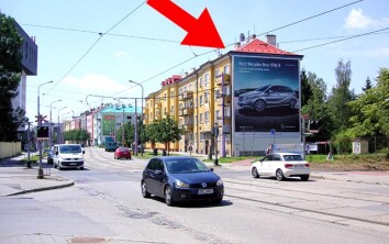 Wolkerova - výjezd na Brno od centra