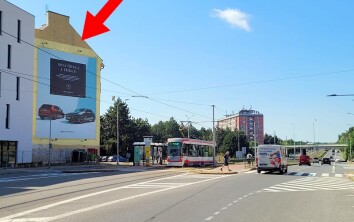 Wolkerova - výjezd na Brno, od centra